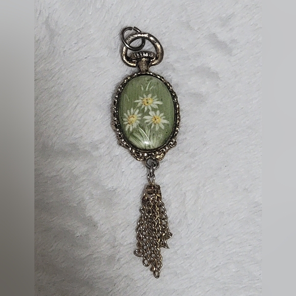 Vintage Flower Painting Charm - Picture 3 of 3